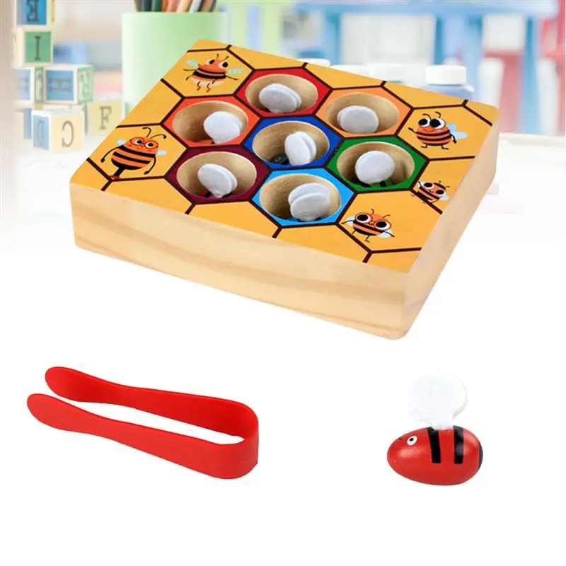 Доска для пчел, деревянная игрушка для обучения Монтессори, Игрушки для раннего образования, подарок для обучения ребенка
