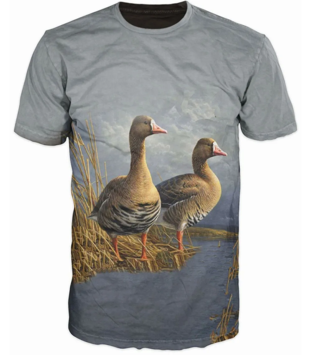 

2018 3D Printed Cool Unisex Ducks Pattern T Shirt Crewneck Hip Hop Famous Brand T Shirt