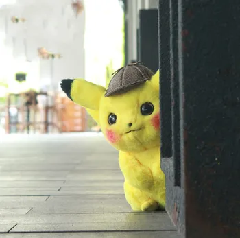 

2019 new 25/30/35cm Detective Pikachu Plush Toy High Quality Cute Anime Plush Toys Children's Gift Toy Kids Cartoon Peluche