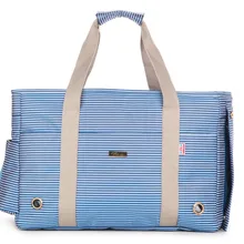 Синий в полоску полиэстер ПЭТ переноска для собак модная сумка маленький щенок собаки сумка