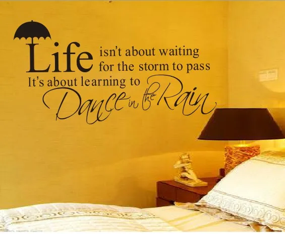 Diy Englisch Zitate Sprüche Tanz Im Regen Hause Decor Wandaufkleber