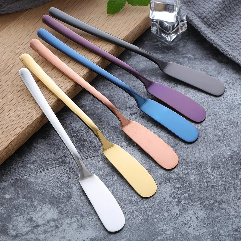 100pcs/lot 304 Stainless Steel Butter Knife Cheese Dessert Jam