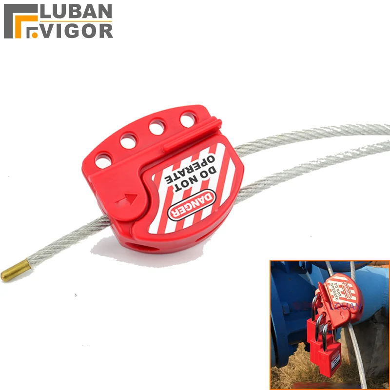 Buy Adjustable Cable Lock, Lockout/Tagout,length 1.8m / Diameter 6mm Insulated