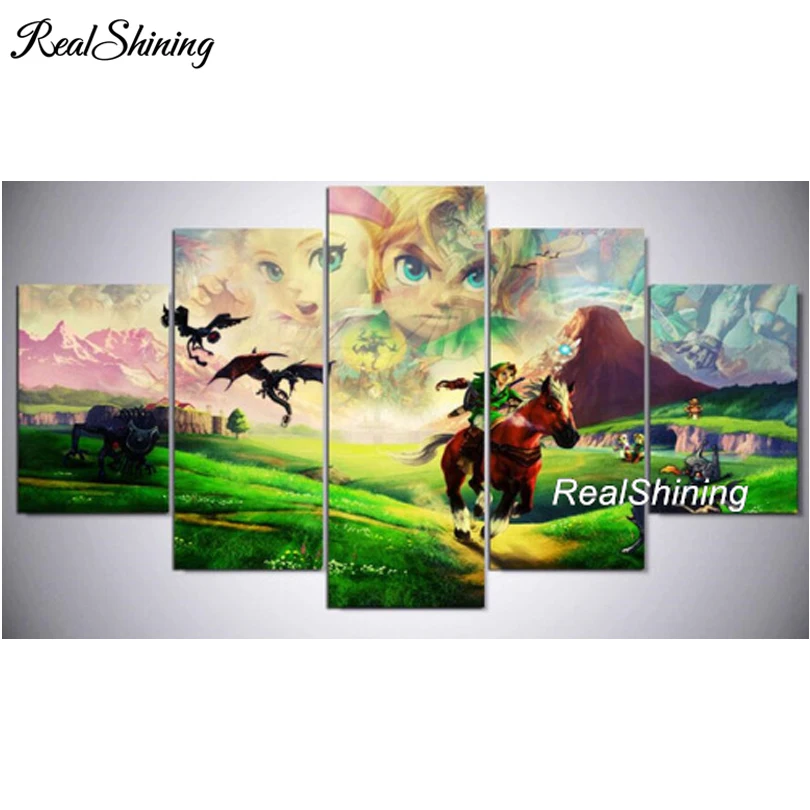 

REALSHINING DIY 3D Diamond Painting Cross Stitch Diamond Embroidery Game Character Full Square Mosaic Needlework Decor FS295