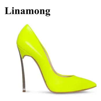 

Classic Hottest Sexy Pointed Toe And Metal Heel High Heel Shallow Shoes Spring And Autumn Fashion Women Pumps High Quality