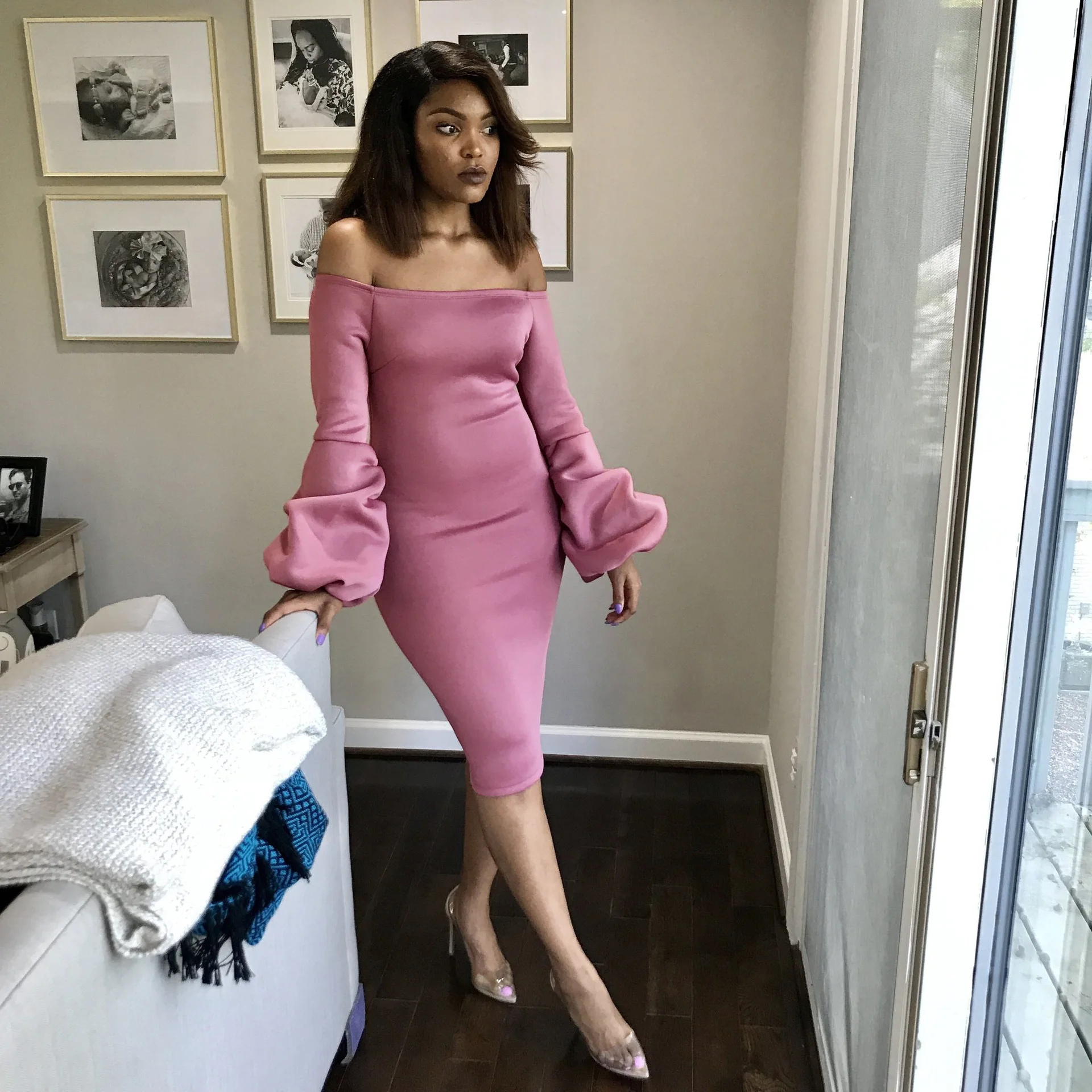 Женское платье с длинным рукавом Осень формальные офисные платья Bodycon размера