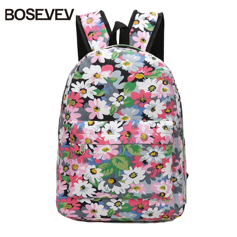 

BOSEVEV 2017 Children School Bags Printing School Bags for Teenage Girls Women Travel Bag Canvas School Backpack Mochila Escolar