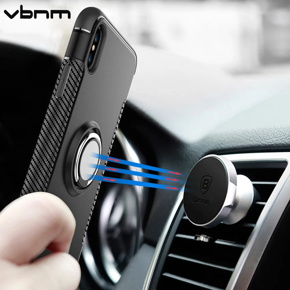 

VBNM Phone Holder Cover For Iphone 5 5S 6 6S 7 8 X Designer Case Colorful Ring Armor Back Cover sFor Iphone 6 6S 7 8 Plus Coque