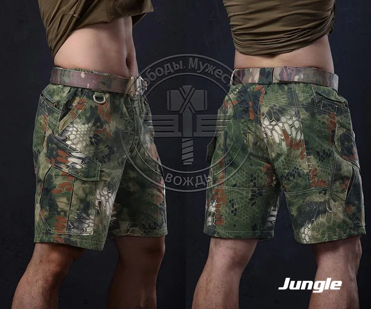 Вождь шорты Для мужчин камуфляж-рипстоп открытый летний Airsoft тактический Kryptek Мандрагоры Горец брюки из Тифона(STG050996 - Цвет: jungle camo