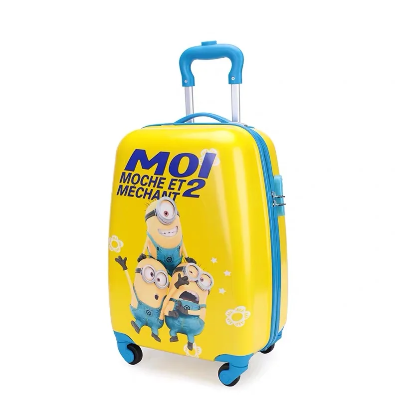 19 inch carry-on Suitcase with wheels kids Spinner luggage carton travel Rolling Luggage trolley bags children's suitcase lovely