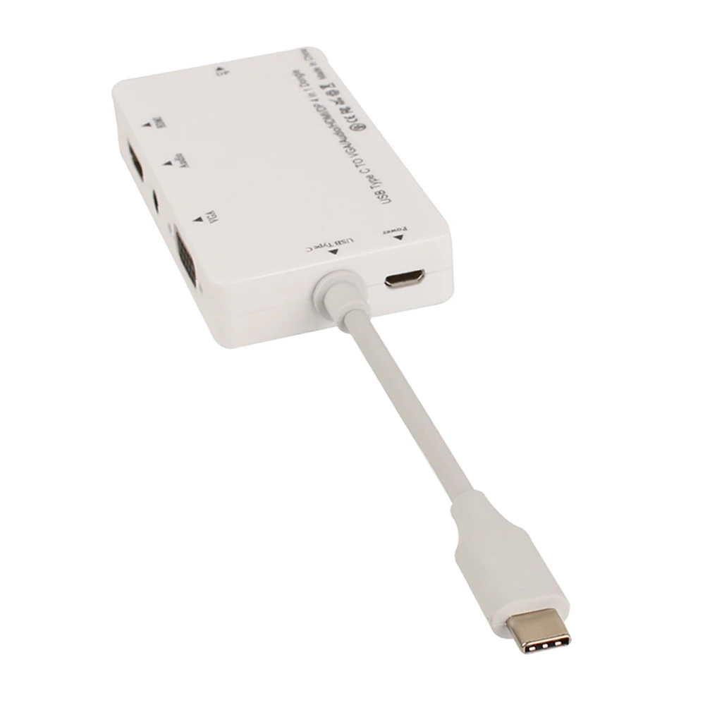 4 в 1 USB 3 Тип C для VGA + HDMI DP адаптер конвертер кабель с аудио выходом MacBook Air Pro|Кабели