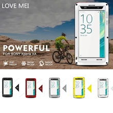 LOVEMEI чехол для экстремальных условий чехол для Sony Xperia XA защита от грязи Алюминиевый металлический чехол для Sony Xperia XA защитный экран
