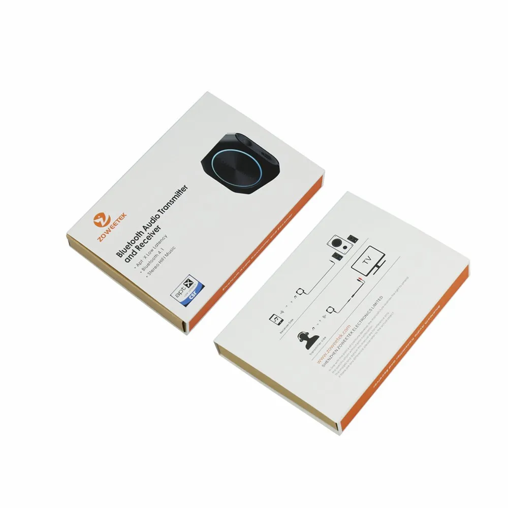 Zoweetek zw-420 aptX Bluetooth 4.1 fm-передатчик мини Портативный Беспроводной приемник для стерео аудио музыки MP3 Планшеты ТВ Car Kit