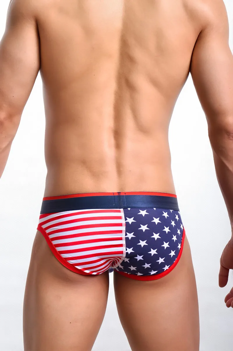 white boxer briefs Men's Cotton Male Foreign Trade AliExpress The American Flag Printed Breathable Muscle Underwear mens woven boxers