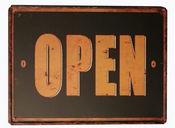 

Vintage Style 30*40cm Big Size OPEN SIGN Metal Paintings Wall Poster Tin Sign Home & Shop Wall Decor Tin Plate Metal Wall Craft