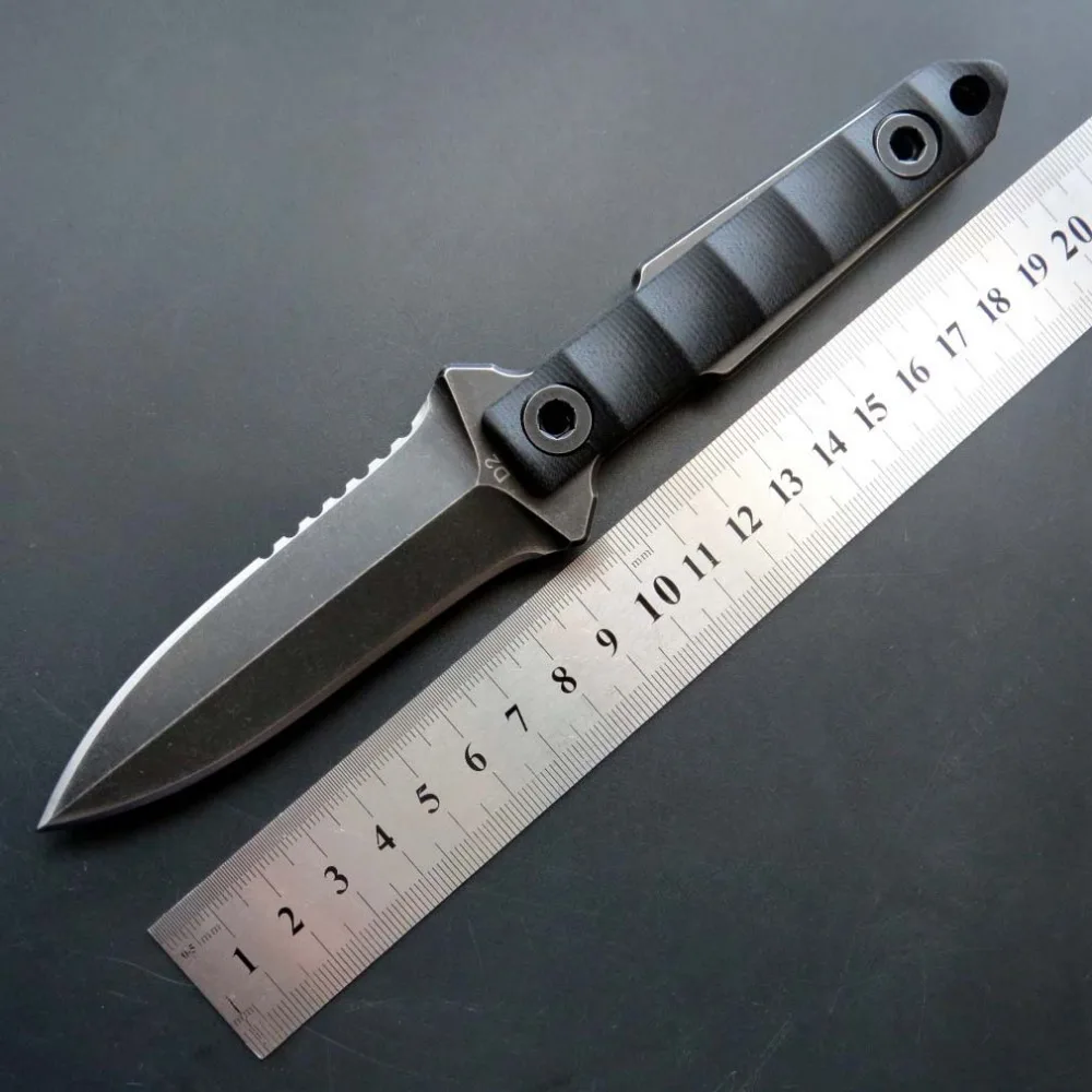 

New Arrival C1290 Fixed Hunting Knife D2 Steel+stone-Wash Surface Blade Outdoor EDC Hand Tool knives Camping
