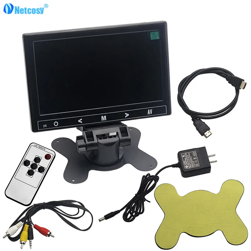 

Netcosy 17.8cmx11.8cm LCD Screen Display AV/VGA/HDMI Monitor for Raspberry Pi 3 For TV Computer PC DVR 1024*600 7" HD Display