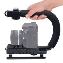 New U Shape Camera Video Action Stabilizing Handle Grip Camcorder Handle Holder Flash Bracket for Canon Sony DSLR Camera