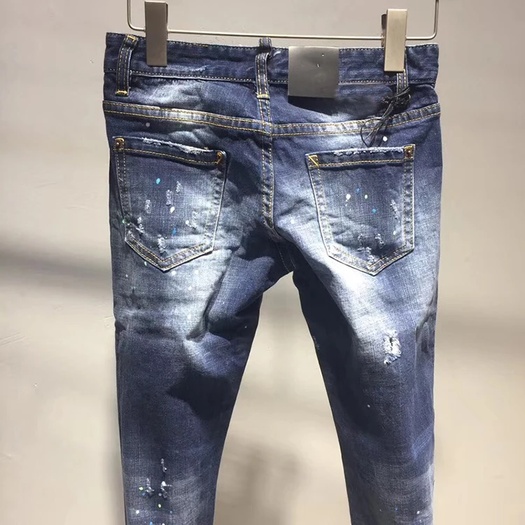 Повседневные джинсы для женщин с дырками Модные брюки карандаш с молнией тонкие женские джинсовые штаны синего цвета женские обтягивающие Брюки Новинка