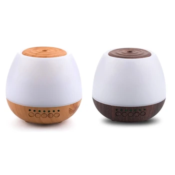 

400Ml Wood Grain Air Humidifier Purifier Ultrasonic Mute Aromatherapy Machine Intelligent Diffuser Mist Maker for Home
