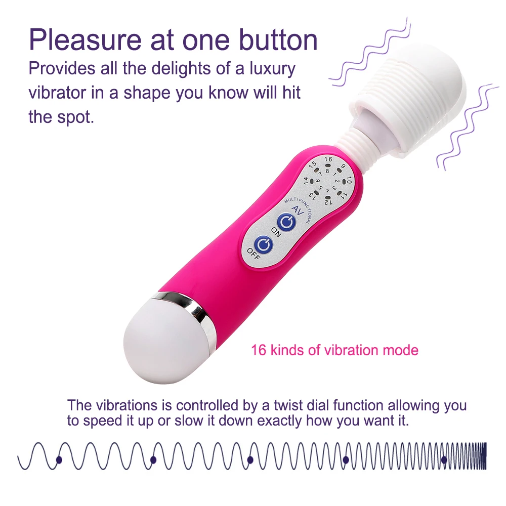IKOKY Magic Vibrator AV Stick Wand 16 Speed Sex Toys for Woman Clitoris Stimulator G-Spot Massager Climax Adult Products 5 IKOKY Magic Vibrator AV Stick Wand 16 Speed Sex Toys for Woman Clitoris Stimulator G-Spot Massager Climax Adult Products 5