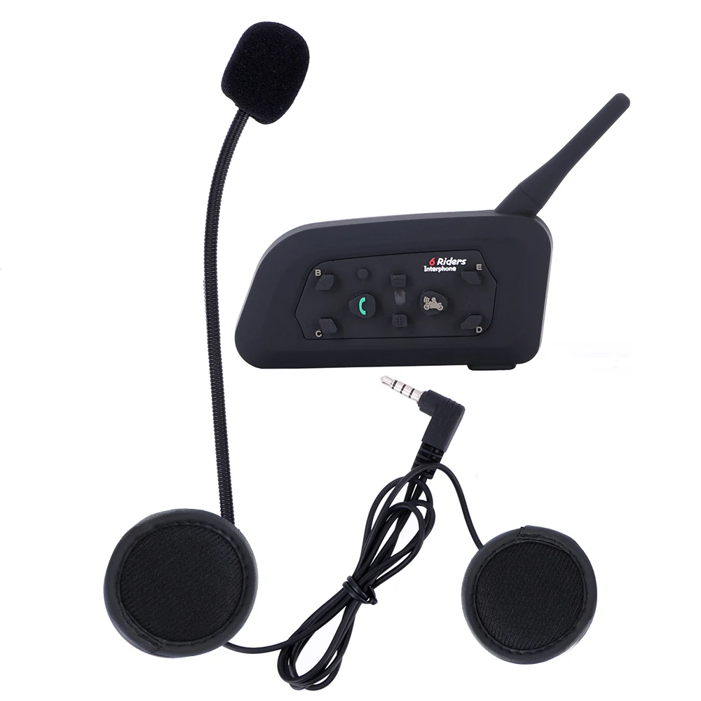 Buy V6 1200M Motorcycle Helmet BT Bluetooth 6