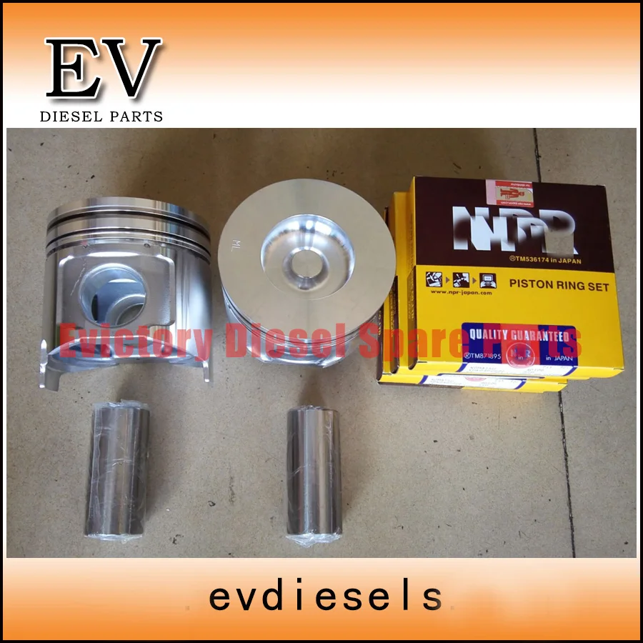 

EV For Komatsu Excavator Yanmar 4TNV106 4TNV106T piston piston ring full gasket kit crankshaft con rod bearing