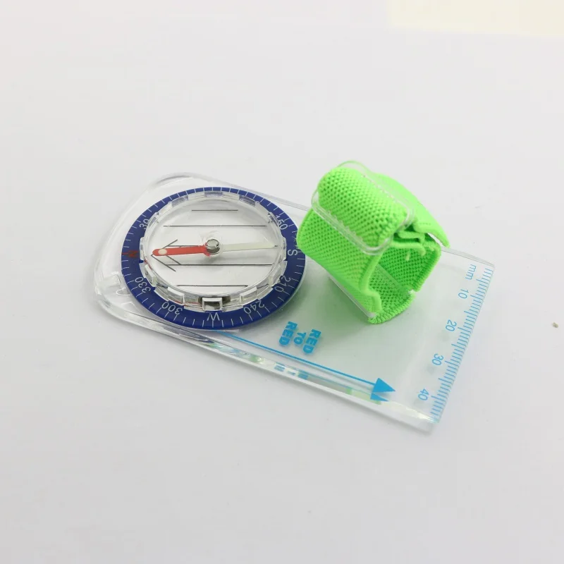 

Outdoor Portable Thumb Compass Camping Directional Cross-country Race Hiking Compass Baseplate Ruler Map Scale Compass
