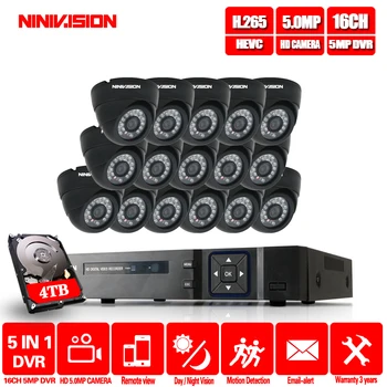 

5MP Ultra HD 16CH DVR H.265+ CCTV Camera Security System 16PCS 5MP CCTV System IR indoor Night Vision Video Surveillance Kit