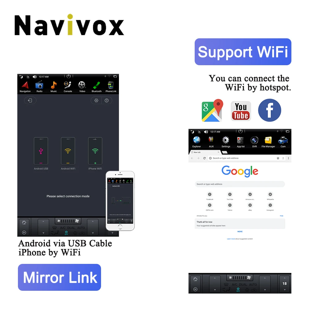 Navivox 10," вертикальный экран 1 Din Android 7,1 автомобильный радиоприемник для Ford Mondeo MK4 2007-2011 Автомобильный DVD gps Мультимедиа Видео навигация