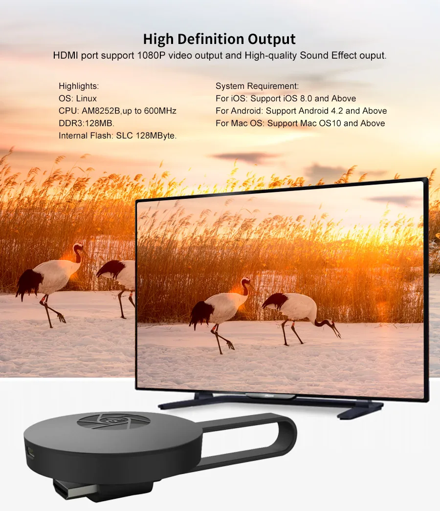 ТВ палка беспроводной MiraScreen G2/L7/G6 Dongle 1080P HDMI медиа ТВ ключ поддержка Miracast Airplay DLNA plug and play