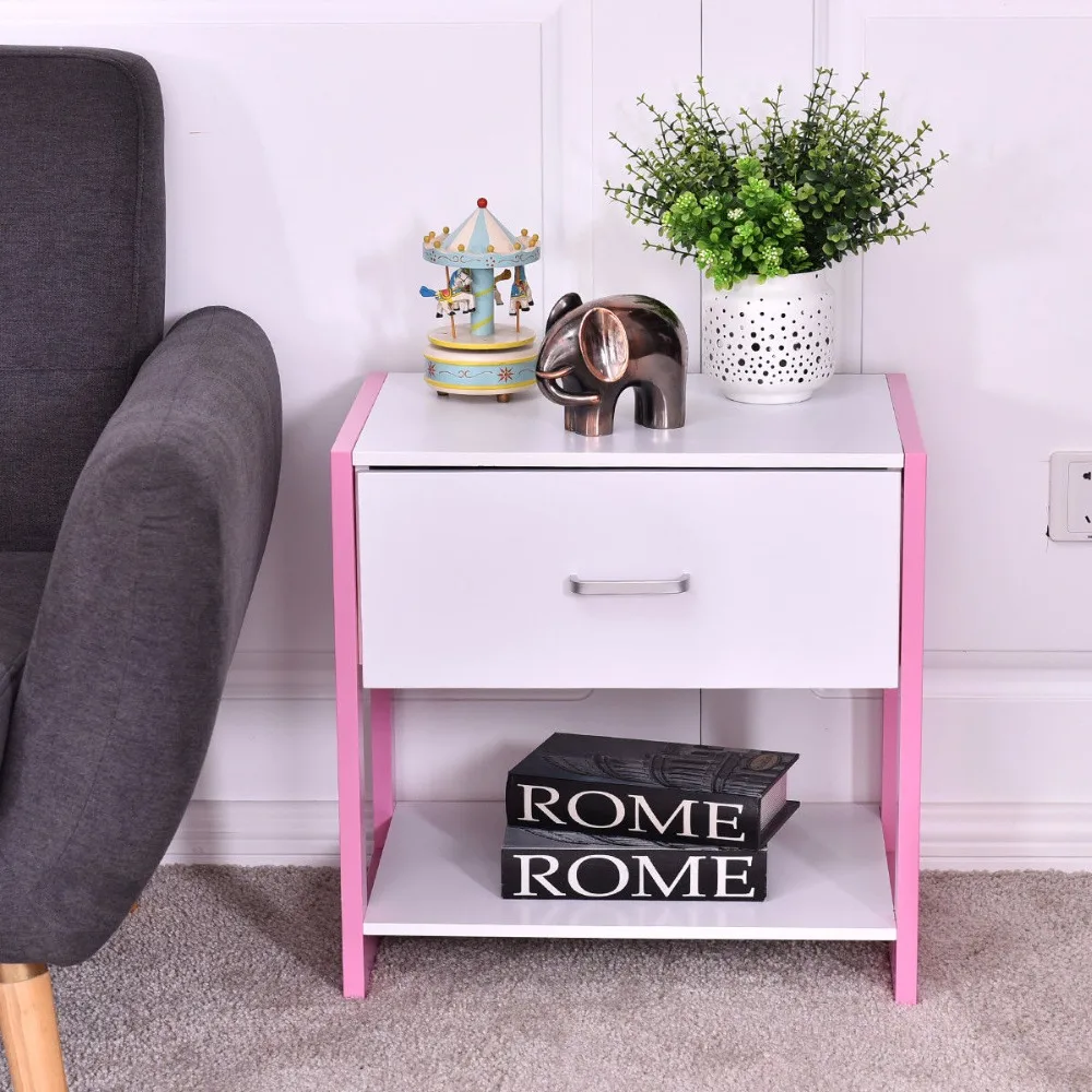 Goplus Nightstand Modern Square End Table Cabinet Bedside Home Furniture Drawer Open Shelf Storage Side Coffee Table HW56199 Goplus Nightstand Modern Square End Table Cabinet Bedside Home Furniture Drawer Open Shelf Storage Side Coffee Table HW56199