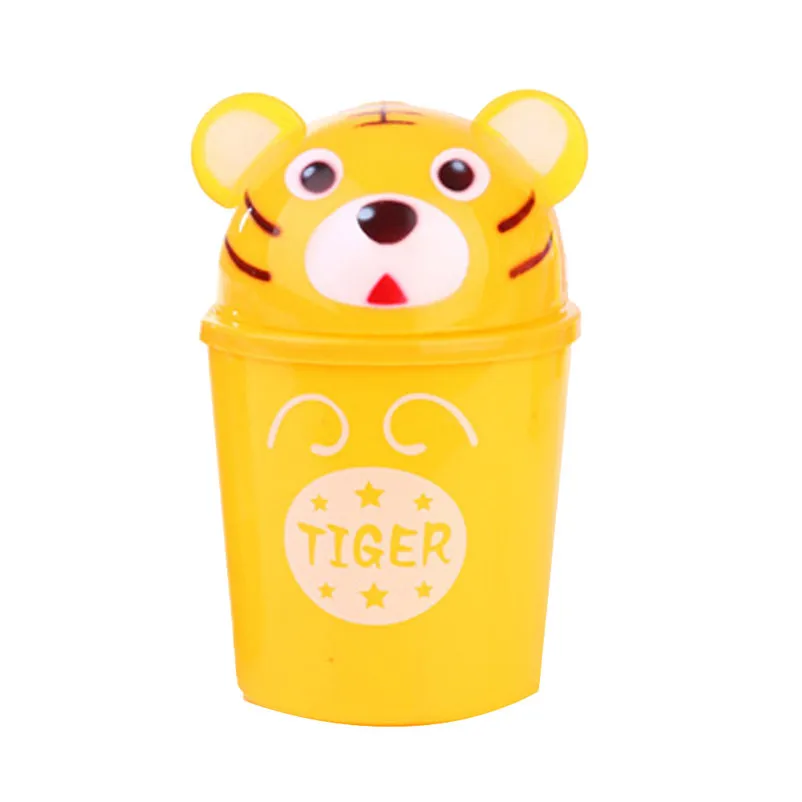 Interior Accessories Car Trash Trumpet Desktops Mini Creative Covered Kitchen Living Room trash can for the table N09  (4)