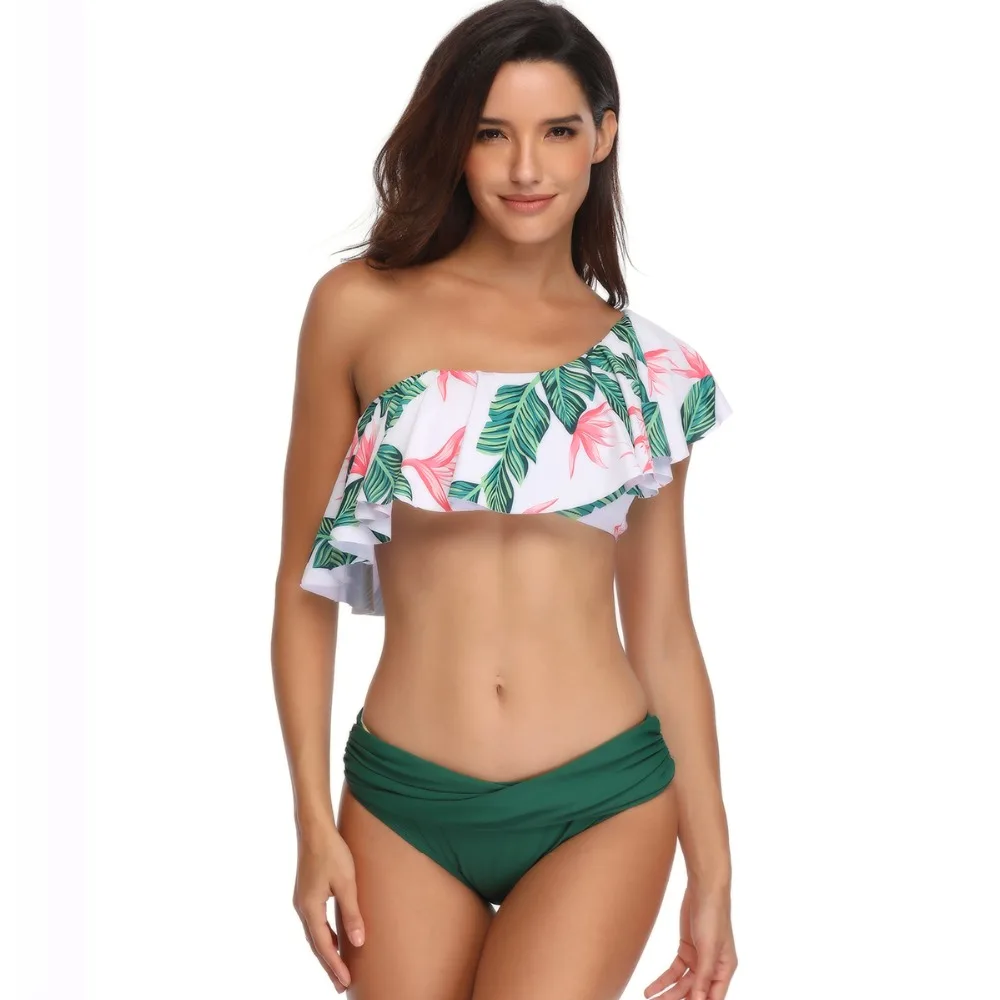

Women Swimwear Two Piece Bikini Set Green Bathing Suit