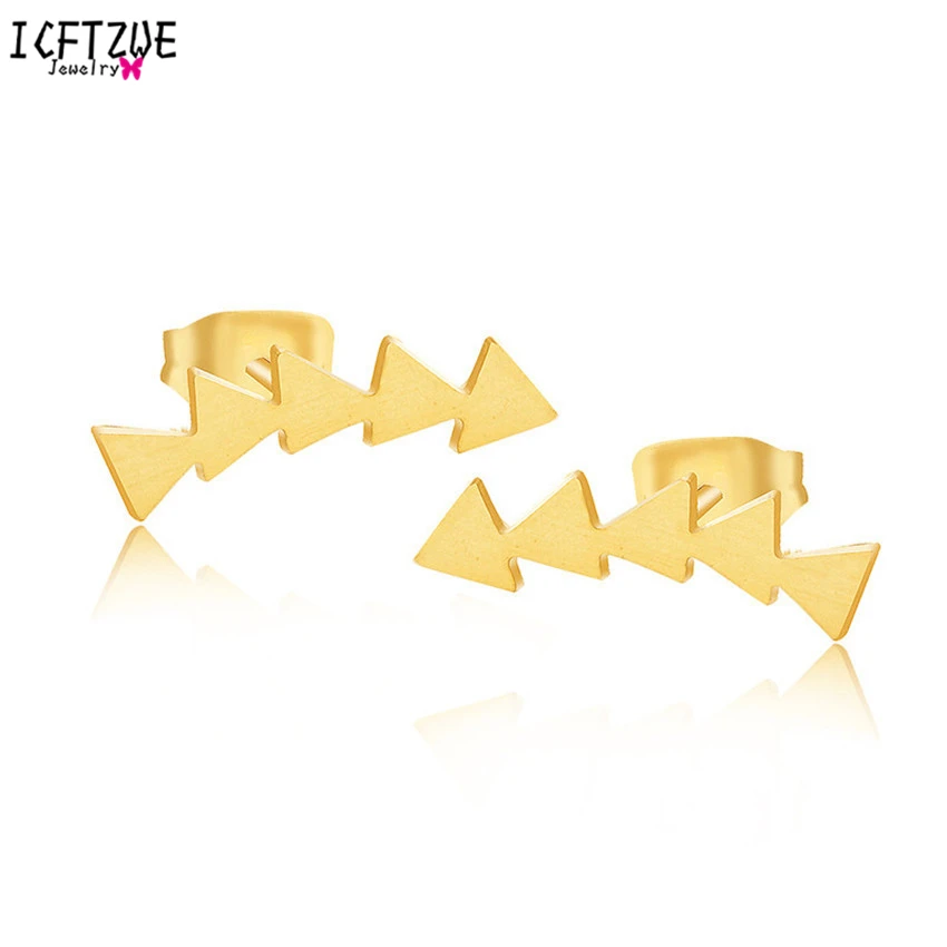 Dianshangkaituozhe 10 пар Серьги Модные украшения золотой цвет Pendientes Largos Треугольники в линии альпинист Earcuff серьги Для женщин