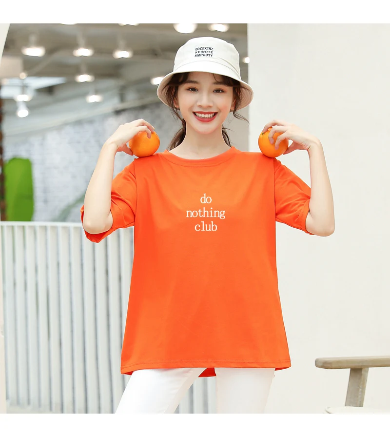 do nothing club Letters Print Tshirt Women Harajuku Short Sleeve Cotton Casual Funny T Shirt Streetwear Hipster Tumblr Tops Tees (9)