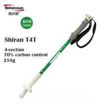 Rebornsun Shiran T4T прямой Туризм углеродистая сталь полюс 53-125 см Телескопический ультра-легкий для треккинга, ходьбы палка один