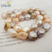 LII Ji разноцветные пресноводные жемчужные бусины 10-11 мм неправильной формы свободные бусины для DIY около 38 см