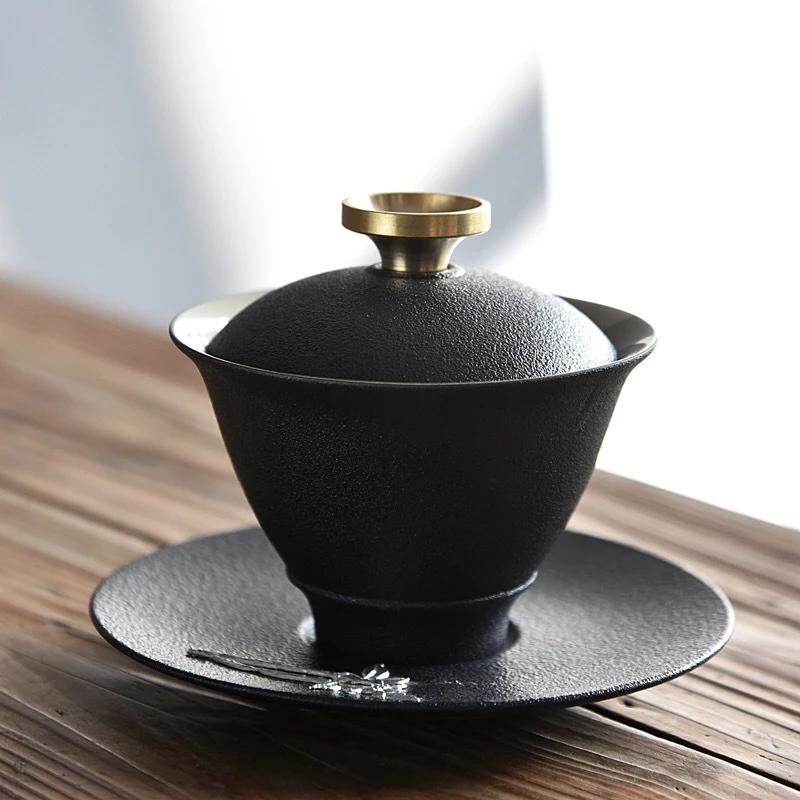 Чай ware Новый медная крышка чаша 180 мл Керамика чайник церемонии Gaiwan фарфор