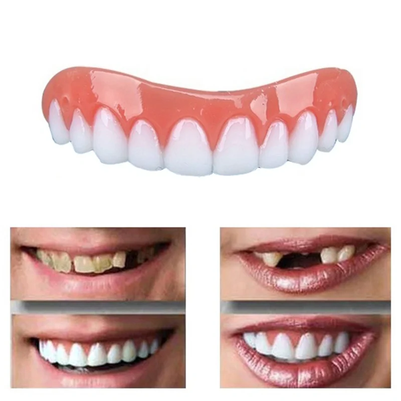 MOONBIFFY новые зубы ложь Denture плохие зубы виниры отбеливание зубов идеальной улыбки виниры коррекции - Цвет: Синий