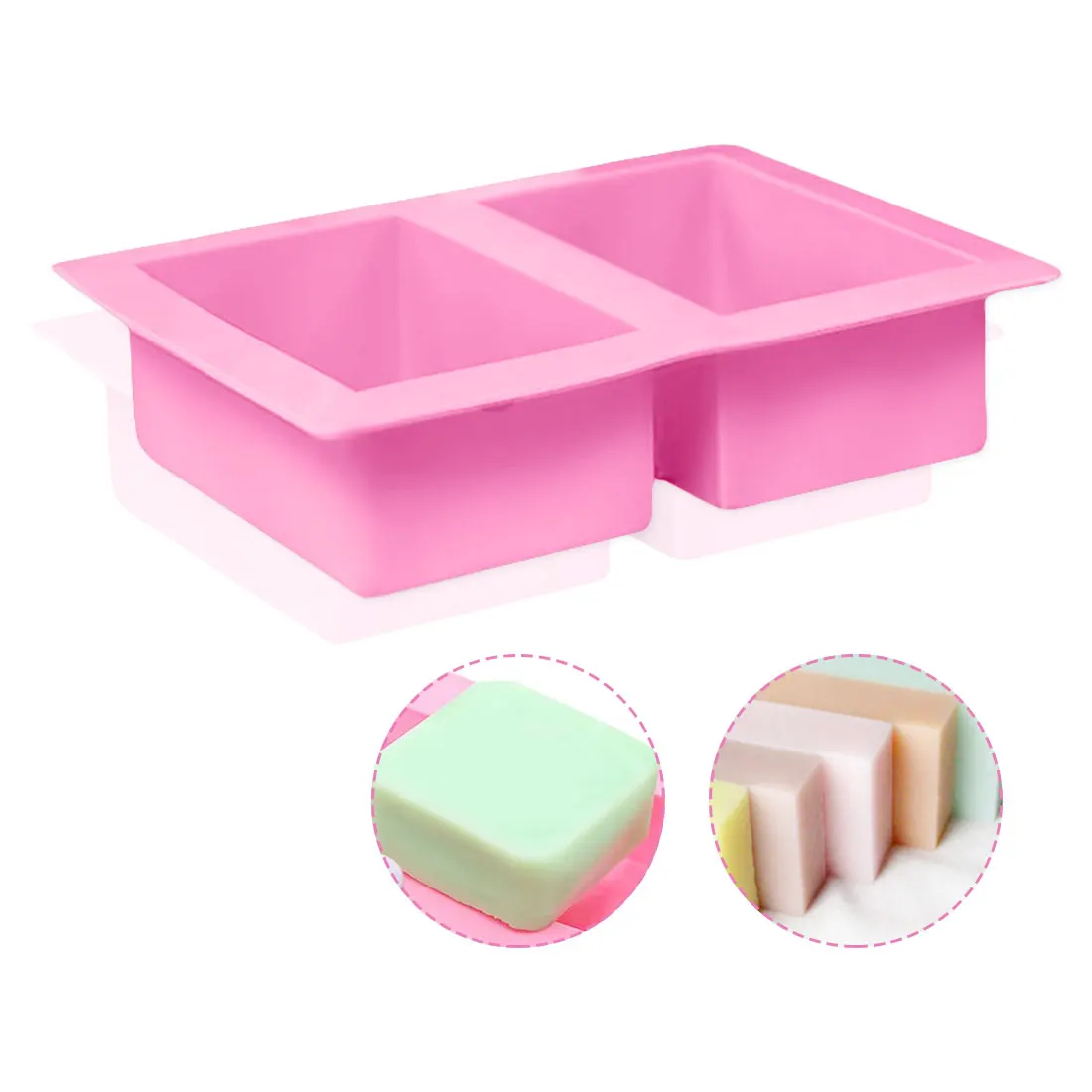 

Hand Made Cuboid Shape Molds Rectangle Soap Mold Silicone Craft DIY Soap Making Mould Fondant Cake Decoration Tools
