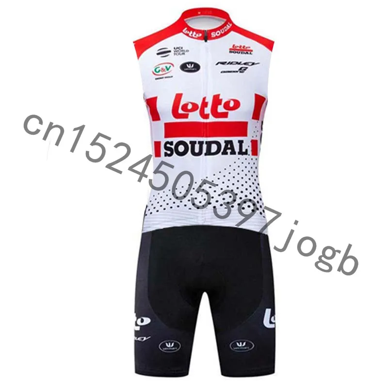

LOTTO team Triathlon tight competition type cycling skinsuit sleeveless men Mountain bike high quality Cycling Clothing set
