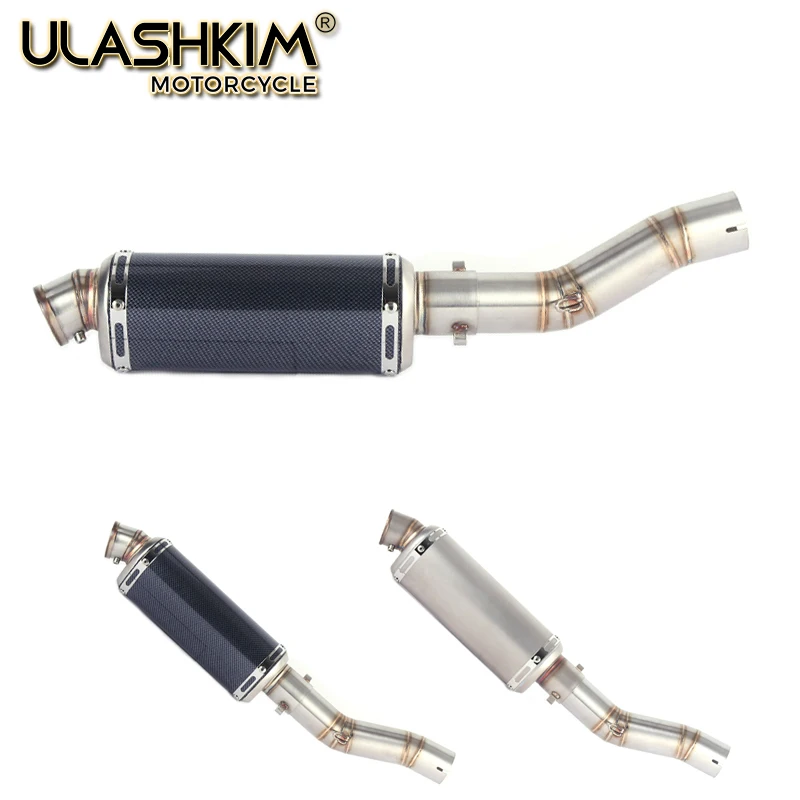 

K7 GSXR 600 750 GSXR700 GSXR750 Motorcycle Exhaust Muffler Middle Link Pipe Full System Slip On For Suzuki GSX R600 R700 R750 K7