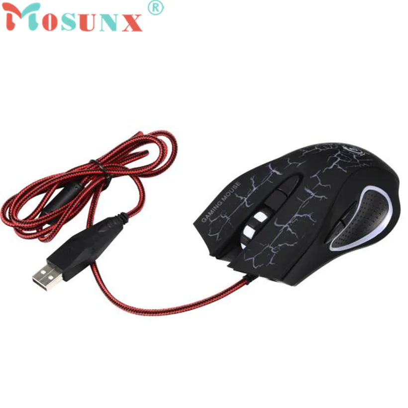 Черный Mosunx advanced высокое качество мини- 6D светодиодный Проводная Оптическая USB 5500 Точек на дюйм Pro игры Мышь для портативных ПК Gaming 1 шт - Цвет: Черный