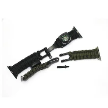 На открытом воздухе Выживание сохраняет Безопасность Мини Компас браслет инструмент многофункциональный компас термометр Регулируемый соединитель ремня H2