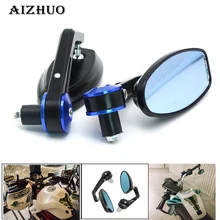 7/8 22mm Universal Motorcycle Mirror View Side Rear Mirror For Ducati MONSTER 400 620 695 696 796 821 1100 1200 for ducati 695 696 796 1100 1200 universal motorcycle 7 8 22mm rearview mirror handle bar end blue side mirror silver