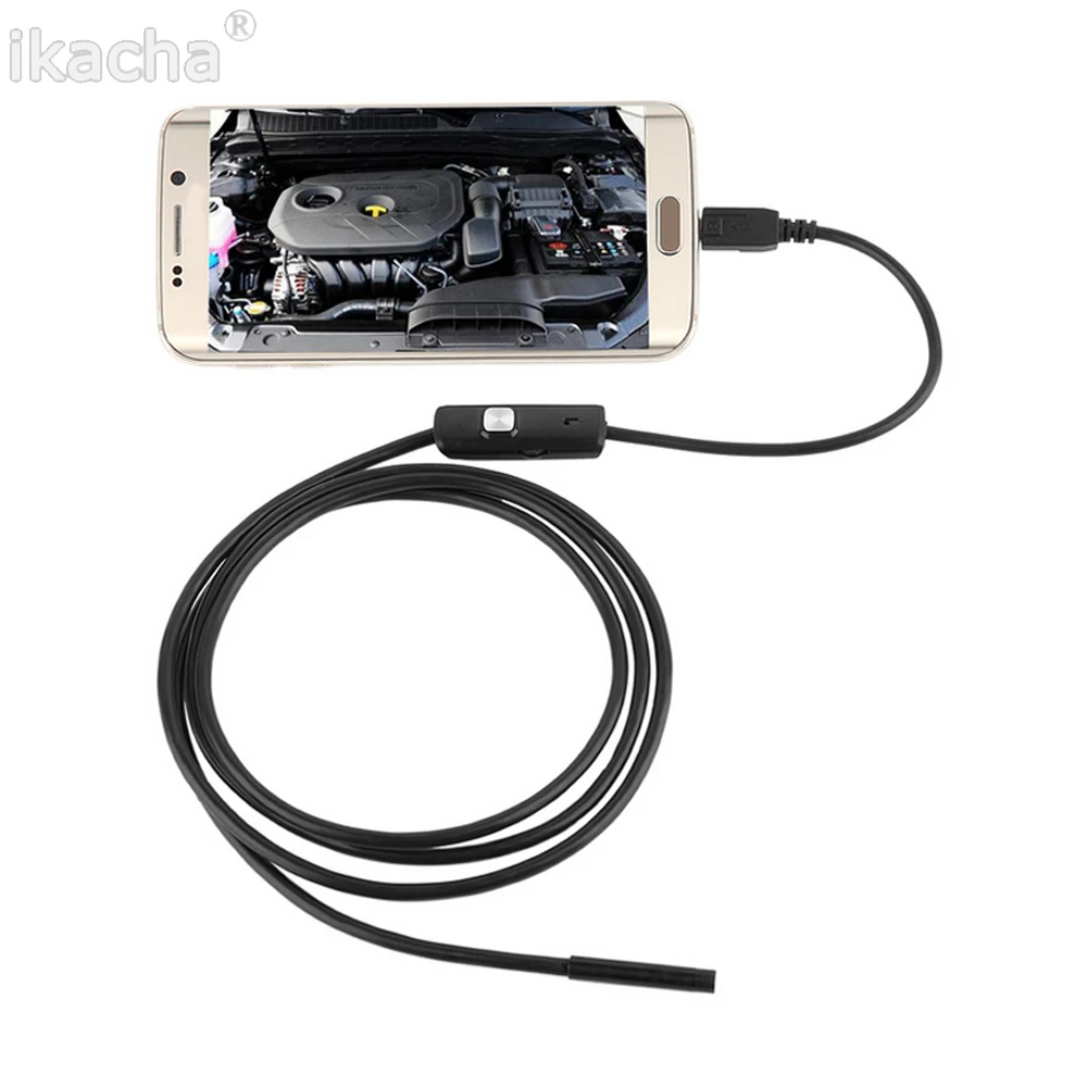

5.5mm Lens USB Endoscope 3.5M 6 LED IP67 Waterproof Camera Endoscope 1M, Mini Camera Mirror As Gift Android OTG Phone Endoscopio