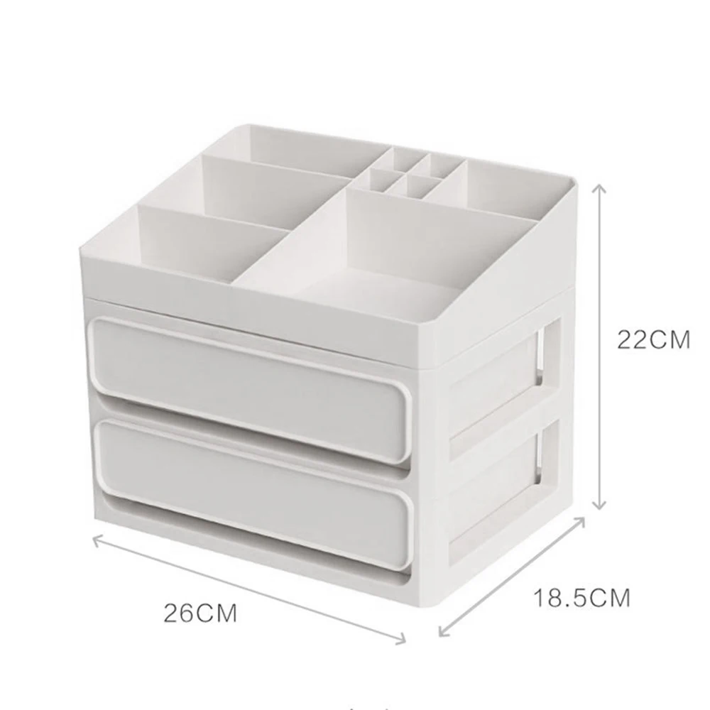 Для женщин большой ёмкость Multi-Drawers Косметика Коробка для хранения девушка ювелирные изделия Макияж Настольный Органайзер