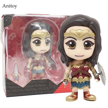 

Justice League Wonder Woman Action Figure 1/10 scale painted figure Bobble Head PVC Figure Collectible Model Toy 10cm KT3986