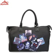 Нейлоновая Женская Мужская спортивная сумка дизайнерская металлическая блестящая буквенная одежда для фитнеса сумка на плечо сумка для йоги для женщин